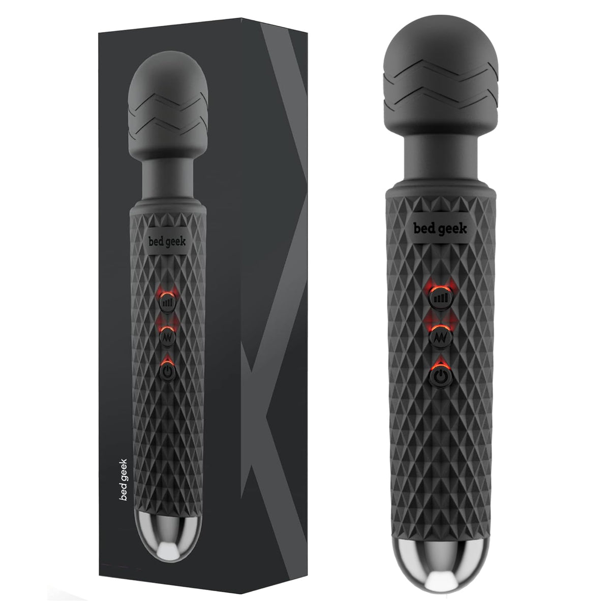 Bed Geek prism massage wand with silicone surface for smooth, controlled relief