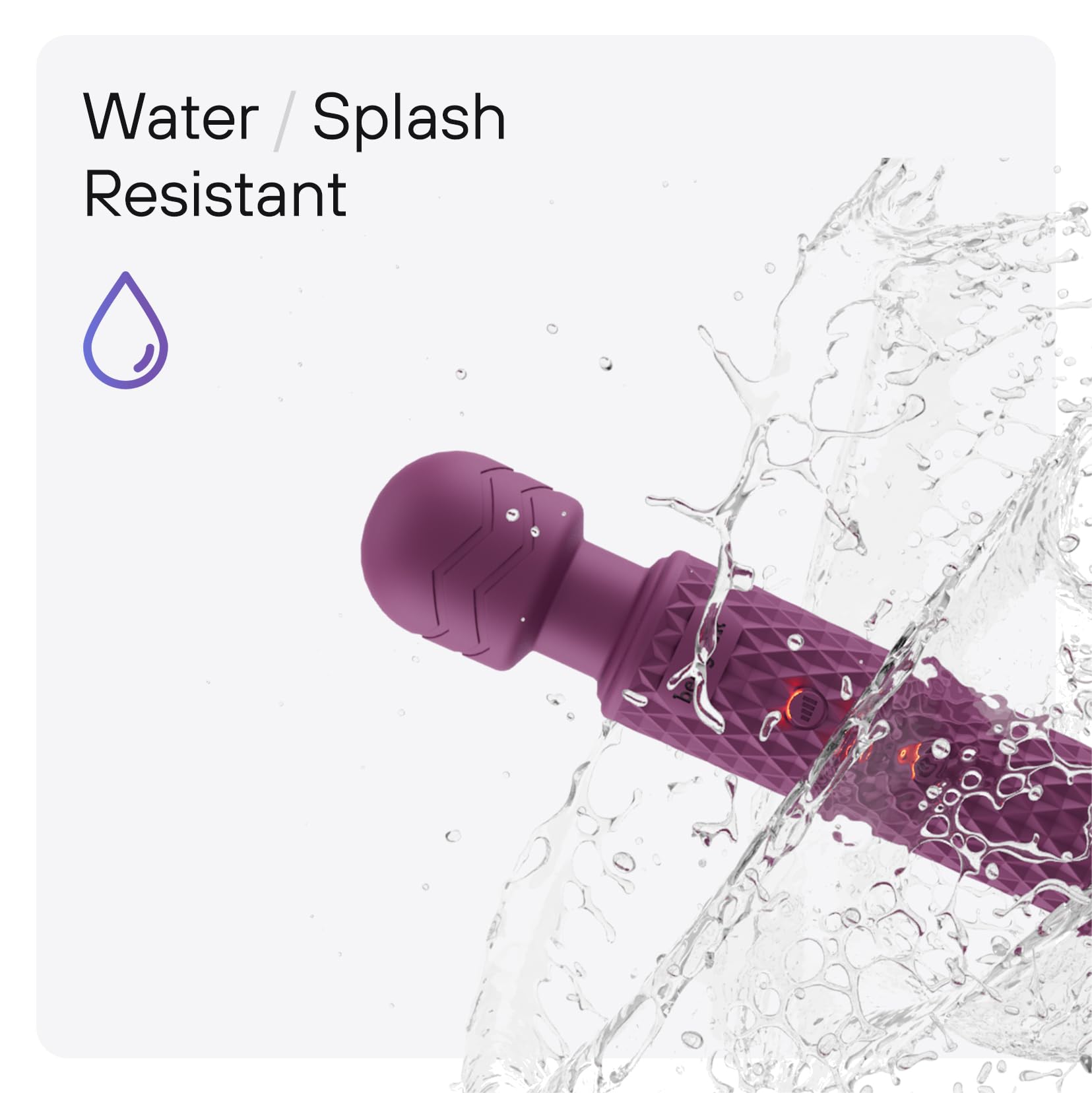 Bed Geek purple handheld massager for full-body soothing at home