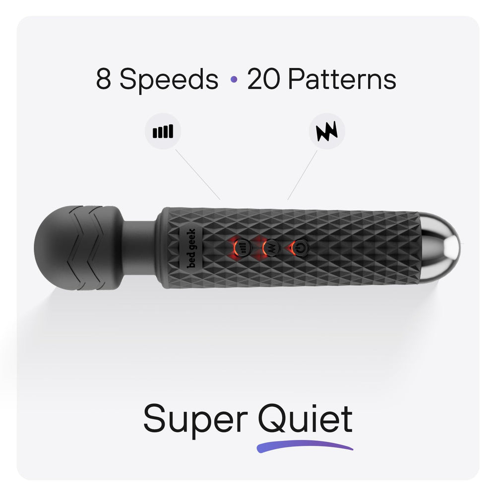 Bed Geek waterproof massage wand enabling easy cleaning and moisture-friendly use