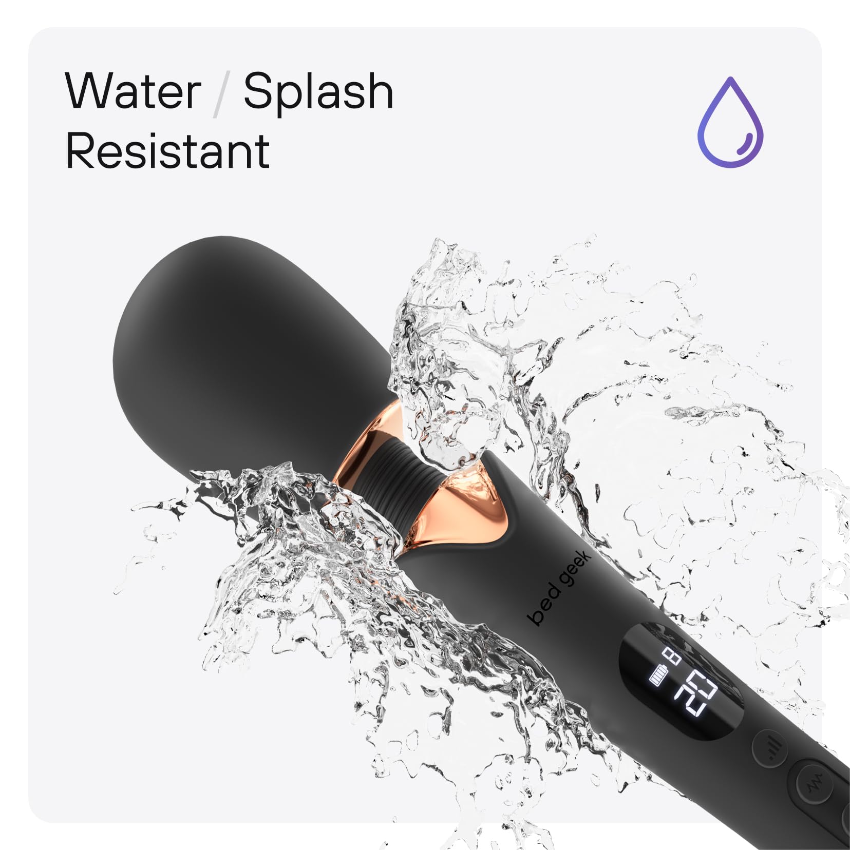 Bed Geek waterproof silicone massager easy to clean after workouts