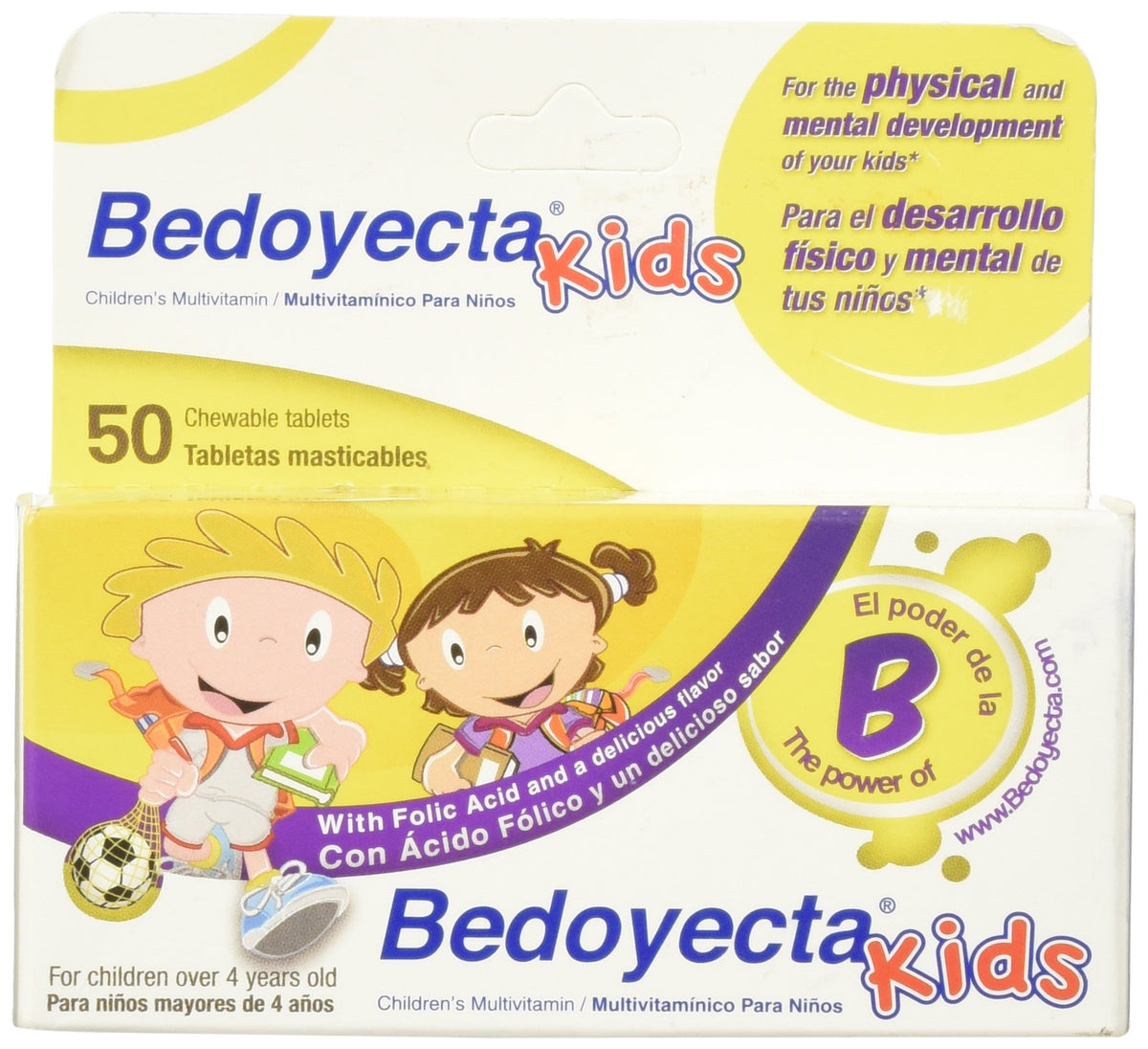 Bedoyecta Kids chewables bottle for easy daily nutrition support.