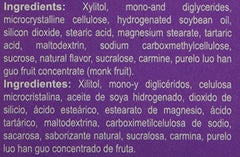 Bedoyecta Kids chewables nutrition label close-up shows ingredients.