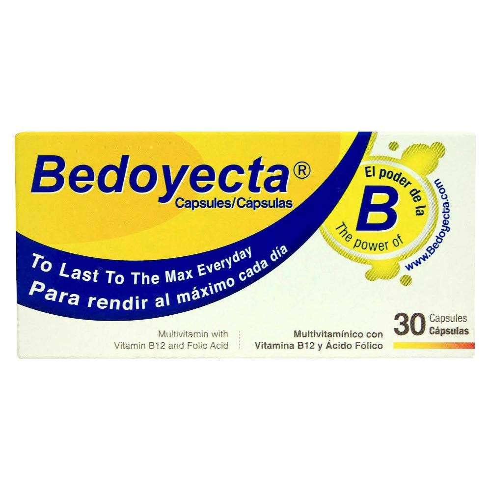 Bedoyecta multivitamin bottle front view for daily nutrition support.