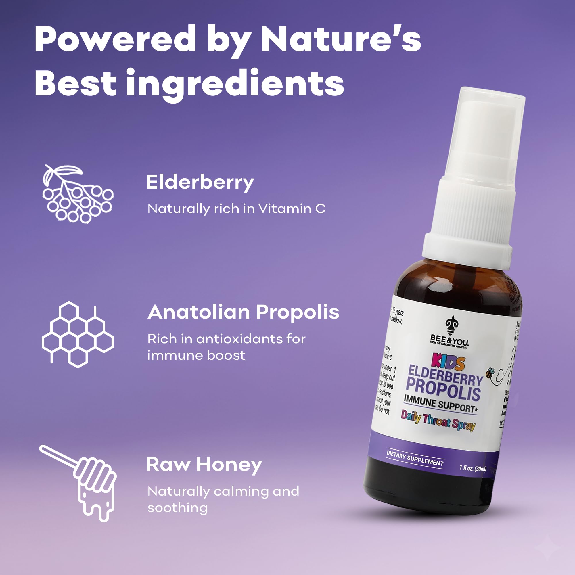 Propolis extract vial from Bee & You signaling antioxidant-rich, beesourced ingredient