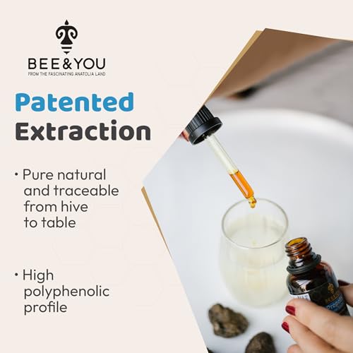 Tea prepared with Bee & You propolis addition.