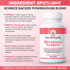 BeeFriendly Menopause DIM capsules highlight estrogen support for midlife balance