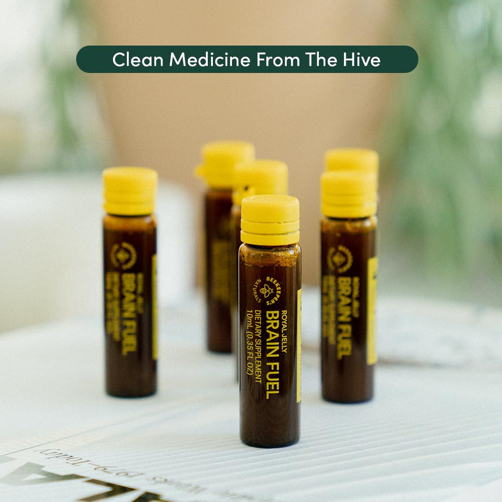 Beekeeper's Naturals B.LXR Brain Fuel two-pack display highlighting value and consistent cognitive support.