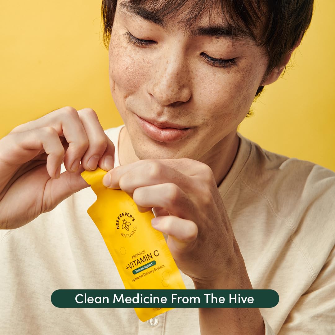 Packaging image showing Beekeeper's Naturals branding and clean labeling
