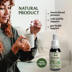 Beelife Propoflex tincture close-up showing rich color and potency