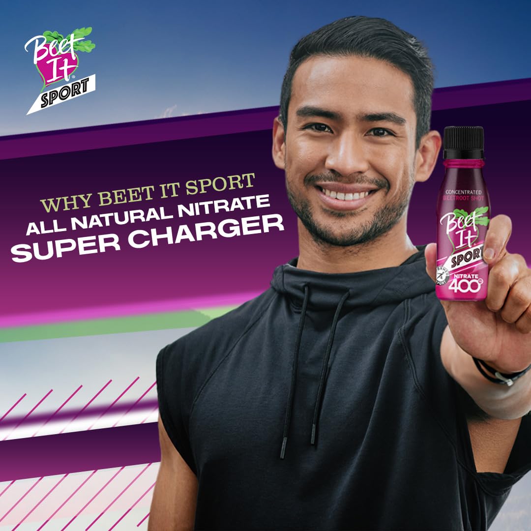 BEET IT Sport Pro-Elite Shot being poured into a glass to support workout endurance.