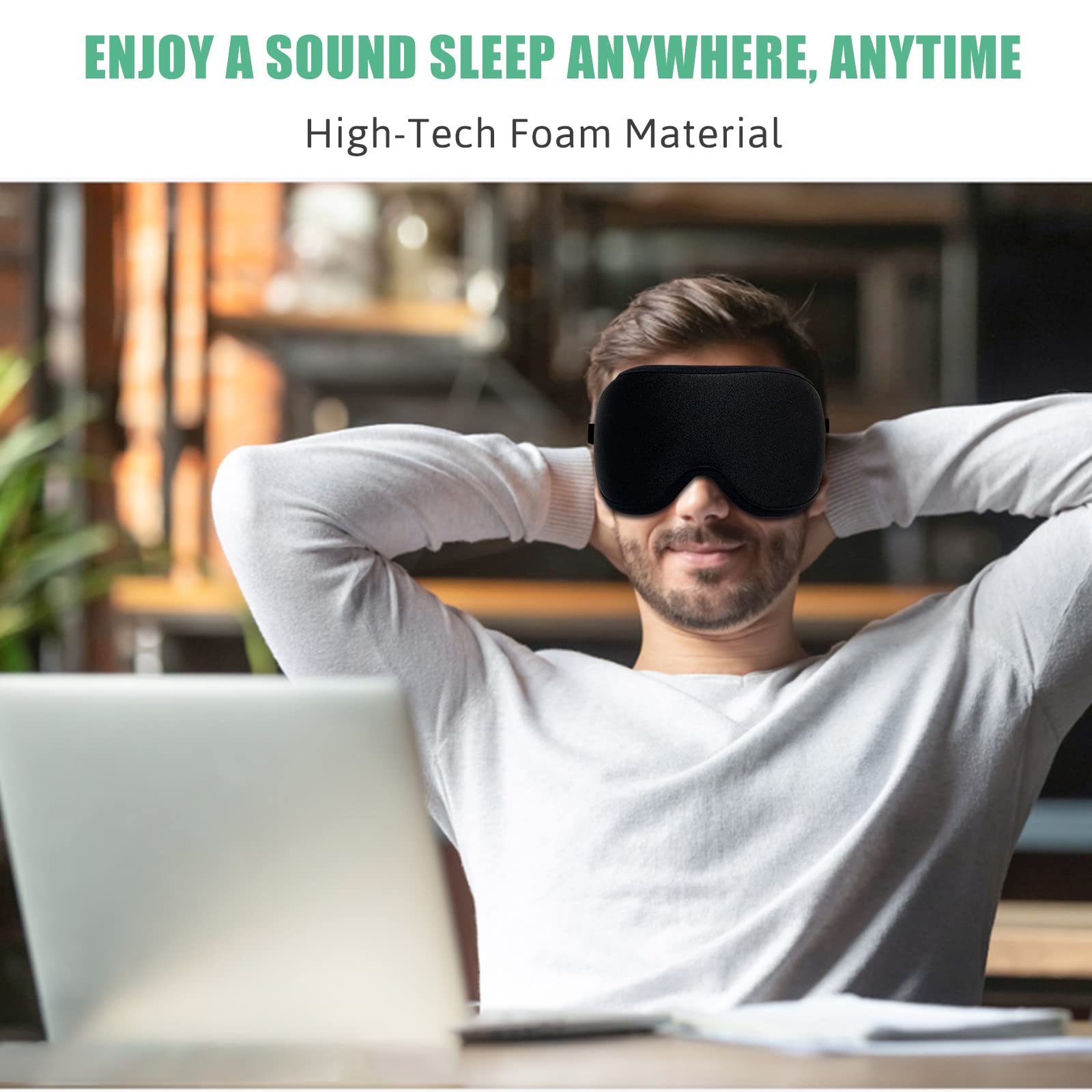 BeeVines travel-friendly eye mask ideal for flights, trains, or yoga rests.