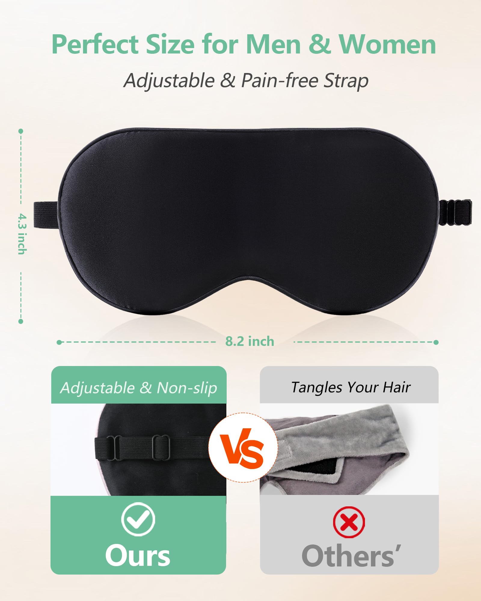 BeeVines two-pack silk sleeping mask offers breathable luxury and value.