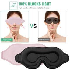BeeVines U-shape nose area prevents light leakage for deeper rest.