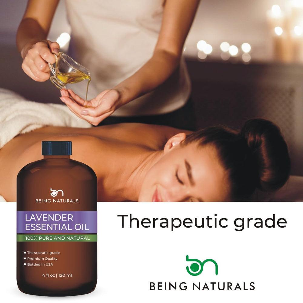 Being Naturals lavender oil lab-tested purity ensures product quality.