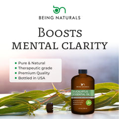 Being Naturals eucalyptus oil ready for diffuser use and aromatherapy.
