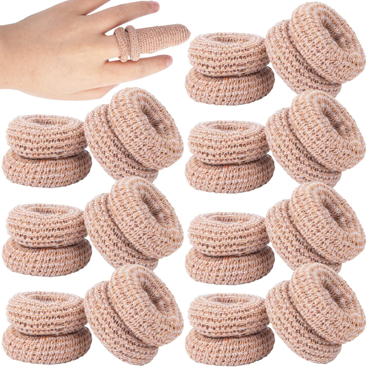 BEIQIYA finger cots 15pcs kit in skin tone for daily protection and reuse