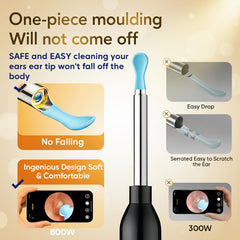 Bekhic 6 LED light illumination: bright, shadow-free view during ear cleaning.