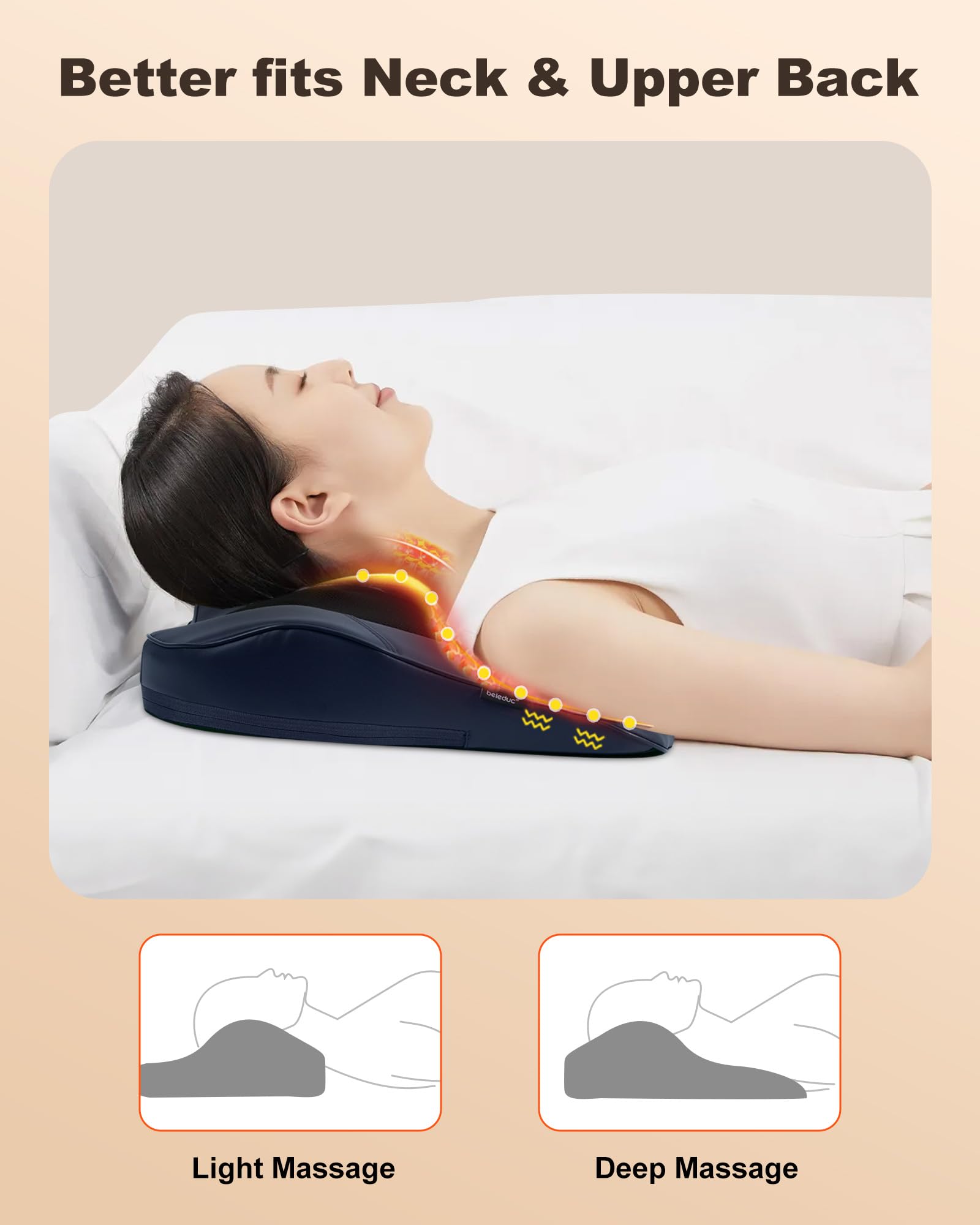 Beleduc massager with three intensity levels customized relaxation