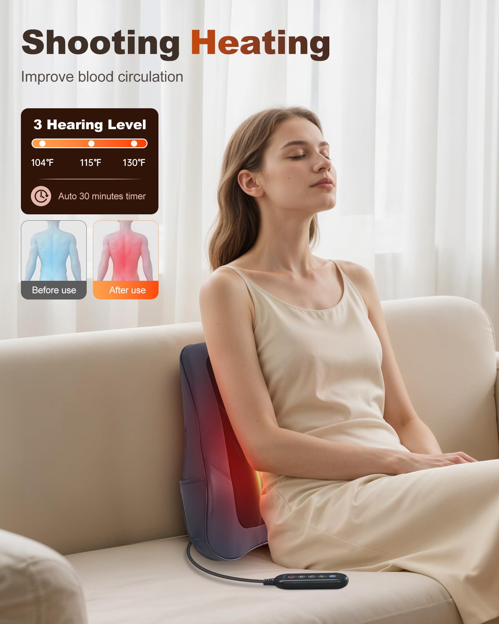 Beleduc ergonomic design conforms to body for comfortable massage