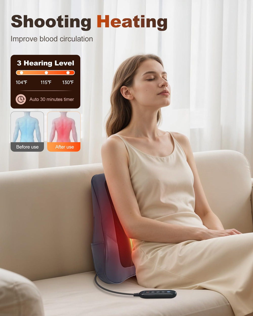 Beleduc ergonomic design conforms to body for comfortable massage