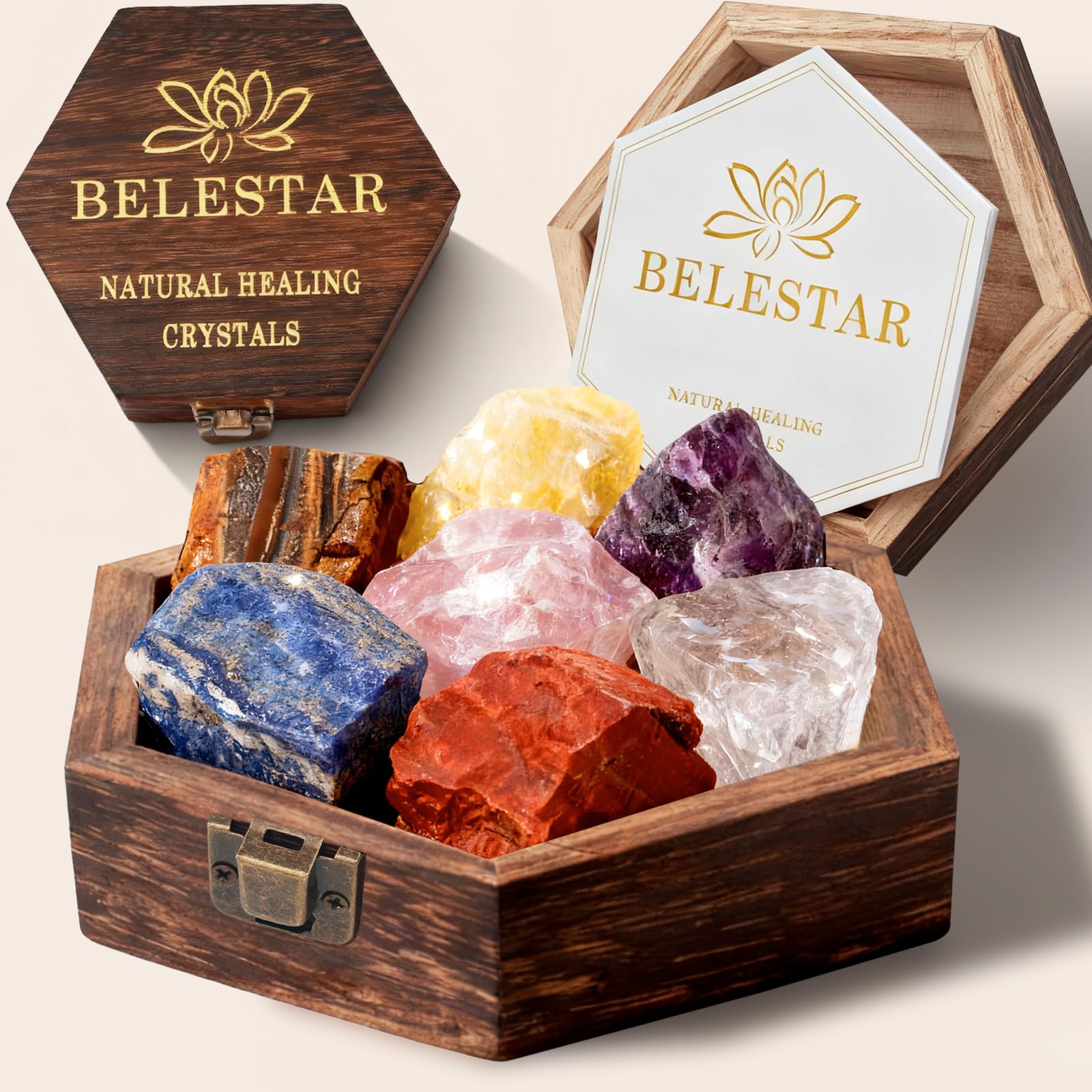 BELESTAR amethyst raw stone for grounding meditation