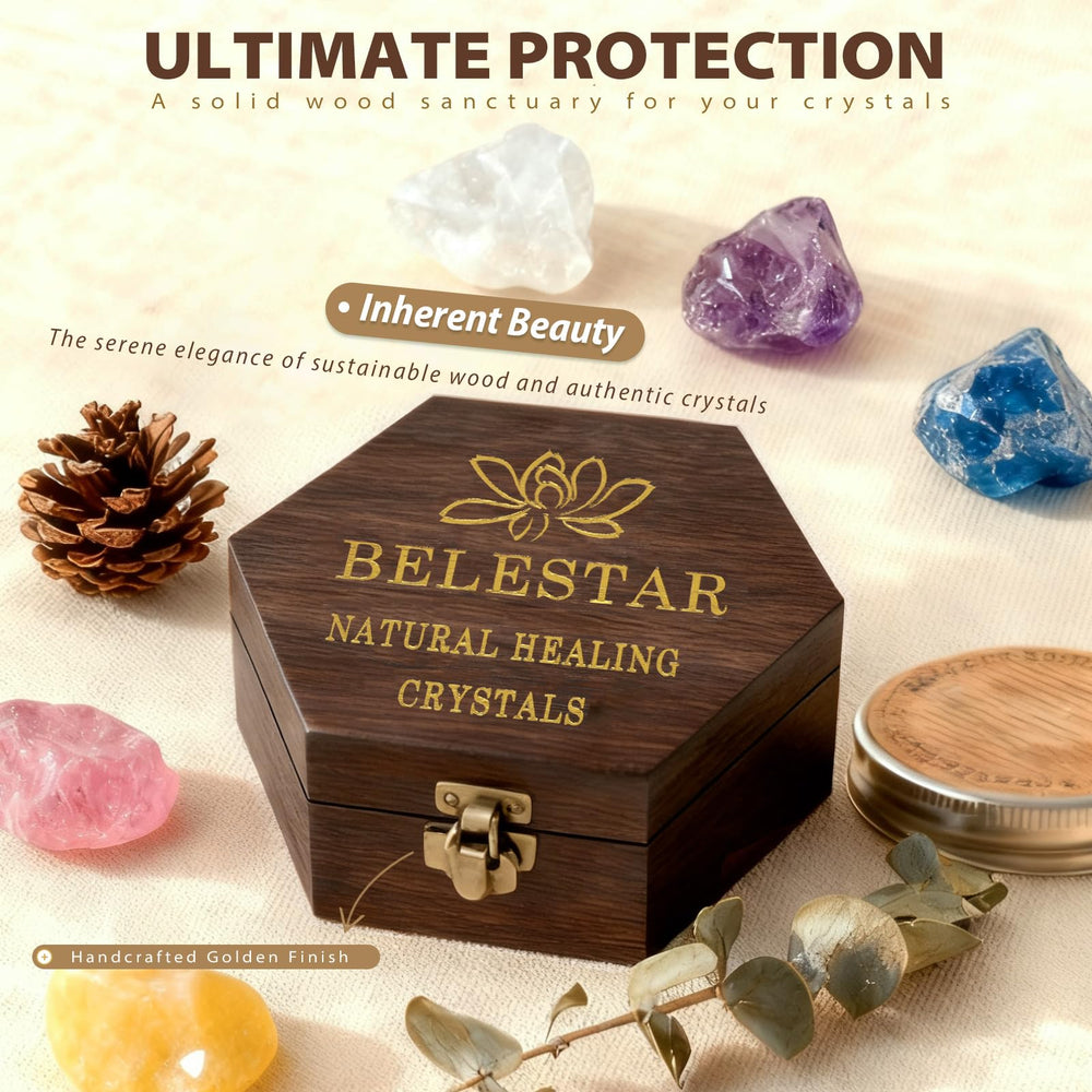 BELESTAR clear quartz raw stone amplifies energy for concentration