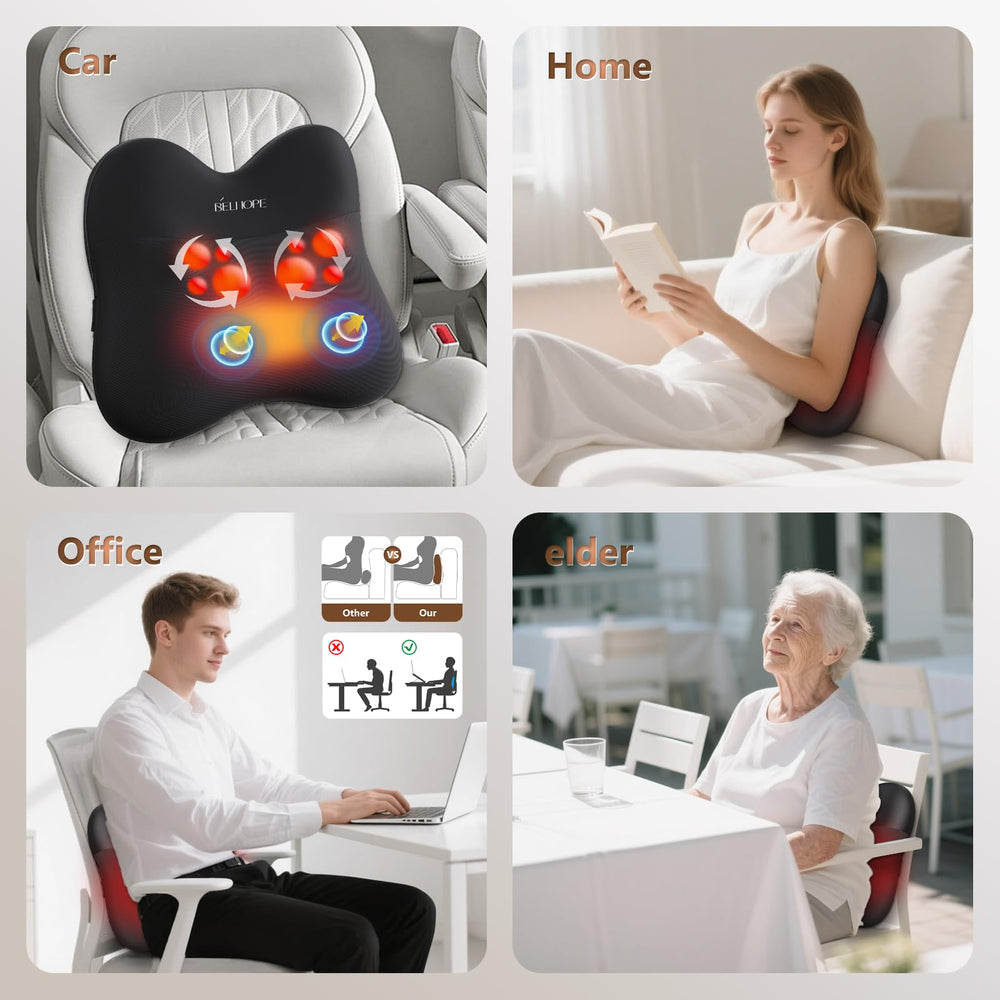 Belhope cordless massager powered by a 3000mAh battery for freedom.
