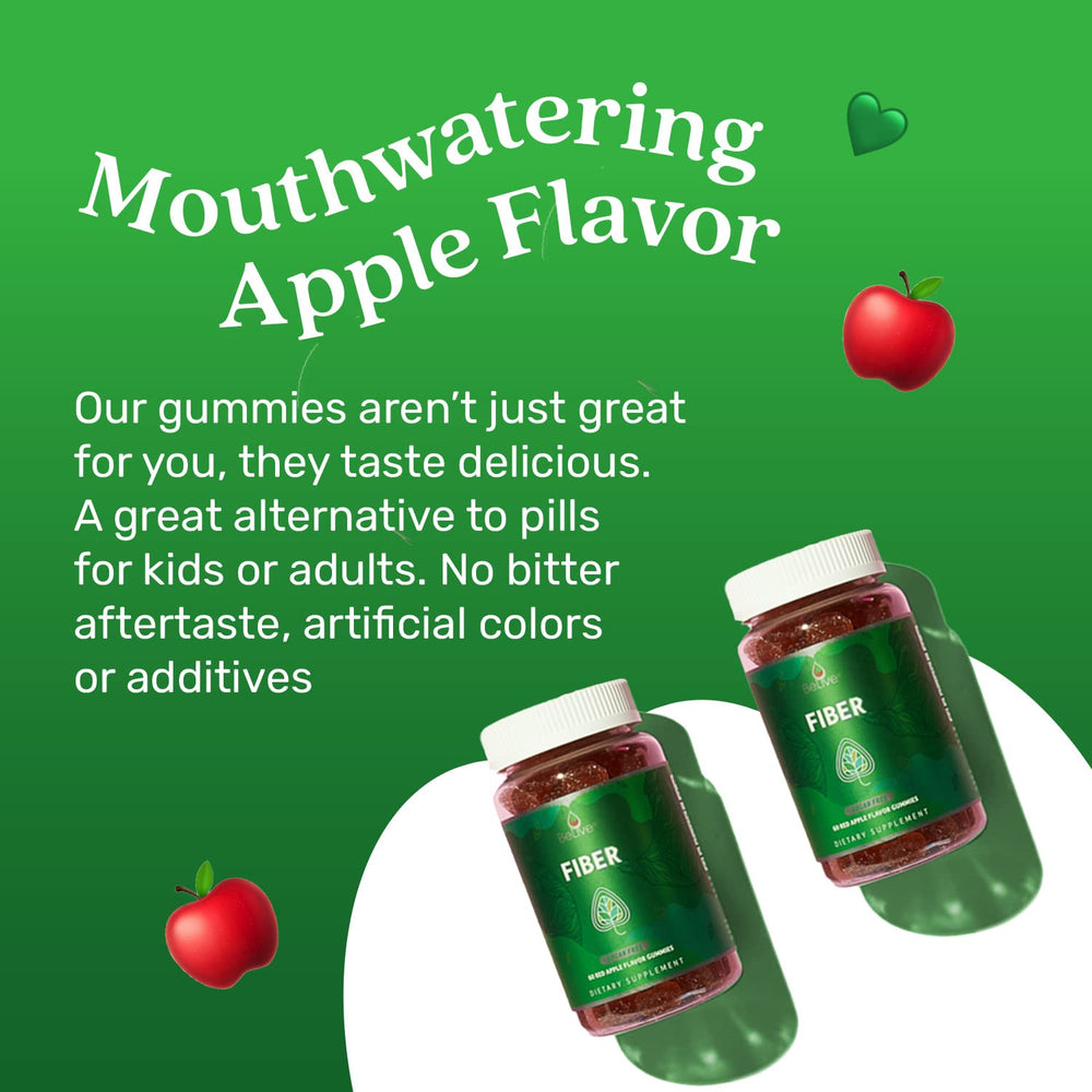 BeLive Fiber Gummies vegan formulation indicates plant-based, gelatin-free fiber option