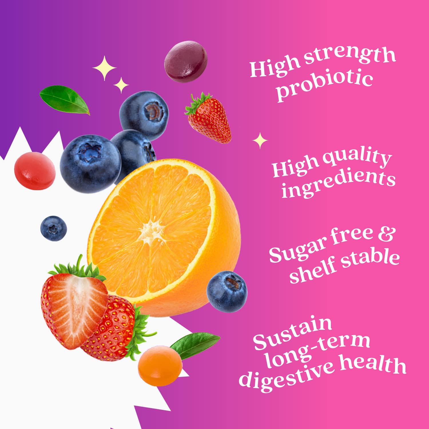 BeLive Probiotic Gummies sugar-free vegan label suitable for kids and adults