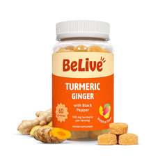 BeLive Turmeric Curcumin Gummies bottle for convenient daily immune support.