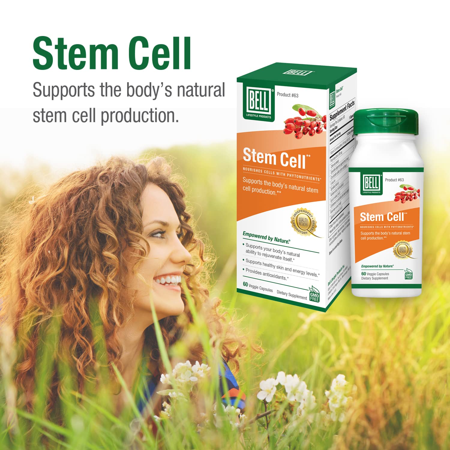 Bell Stem Cell Supplements pour demonstrates measured dosage for daily routine.