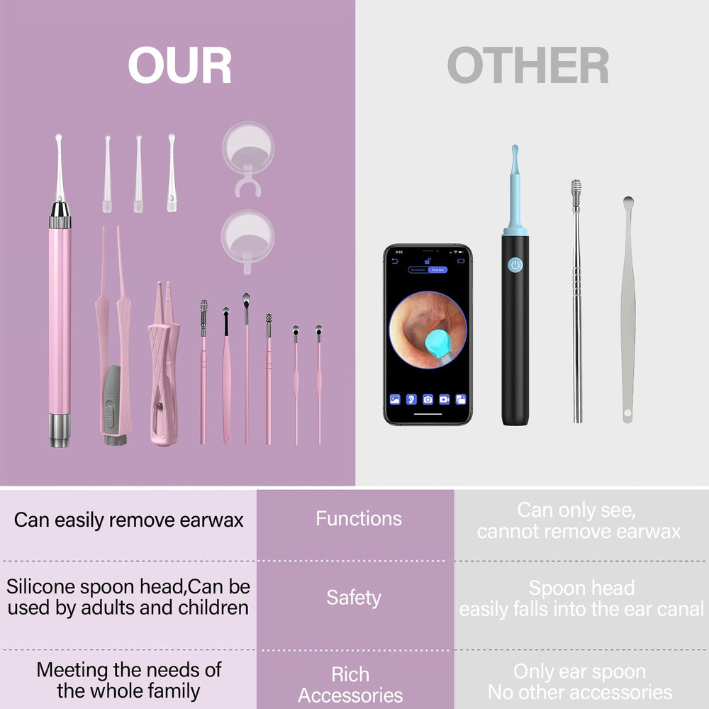 BELLESHOW LED ear tweezers with glow for accurate wax removal