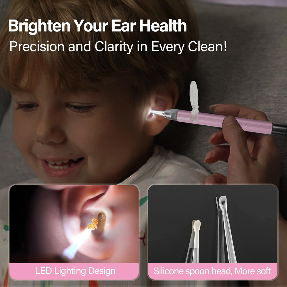 BELLESHOW stainless steel ear picks with spiral design for gentle cleaning