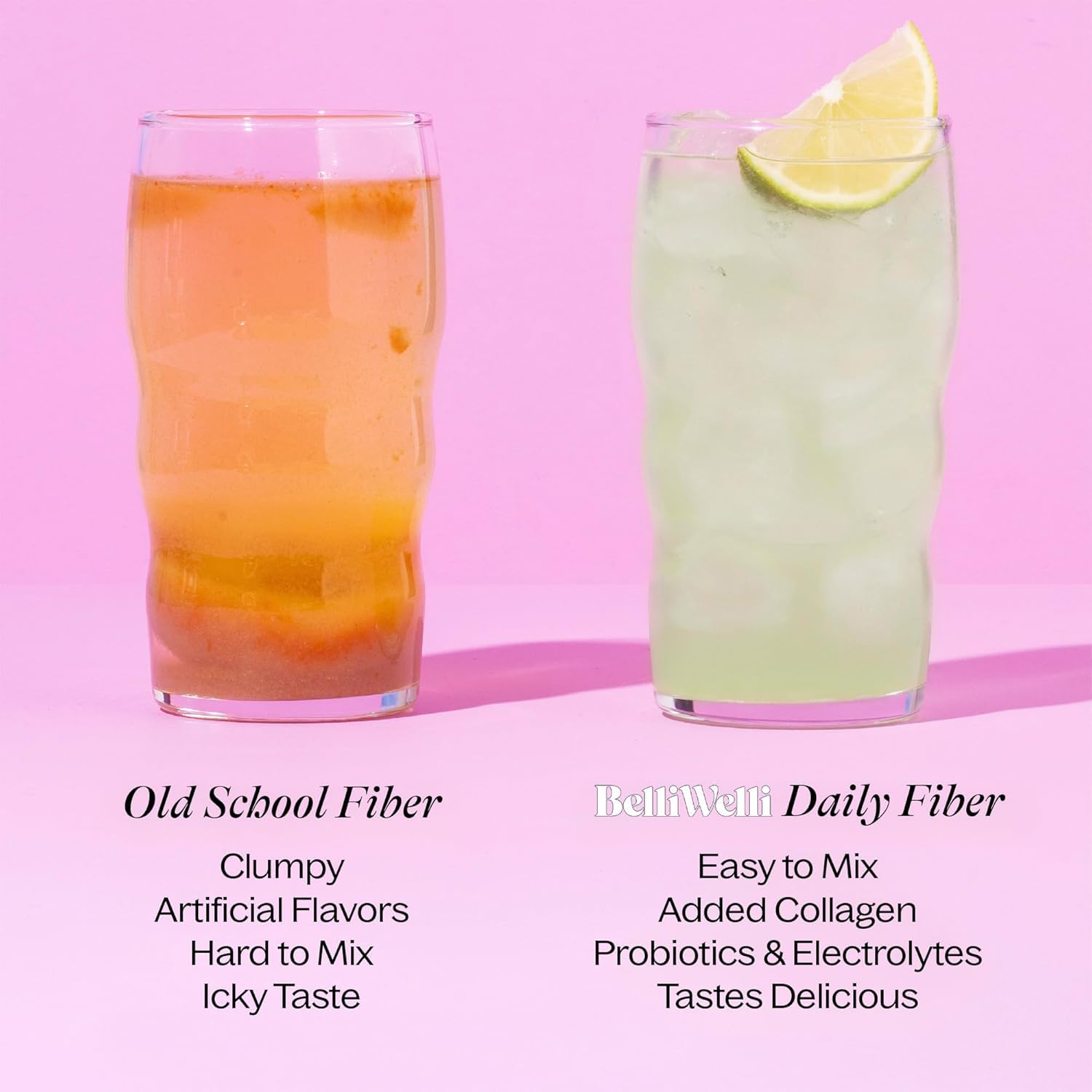 Belli Welli Daily Fiber bottle display highlighting travel‑friendly gut health support