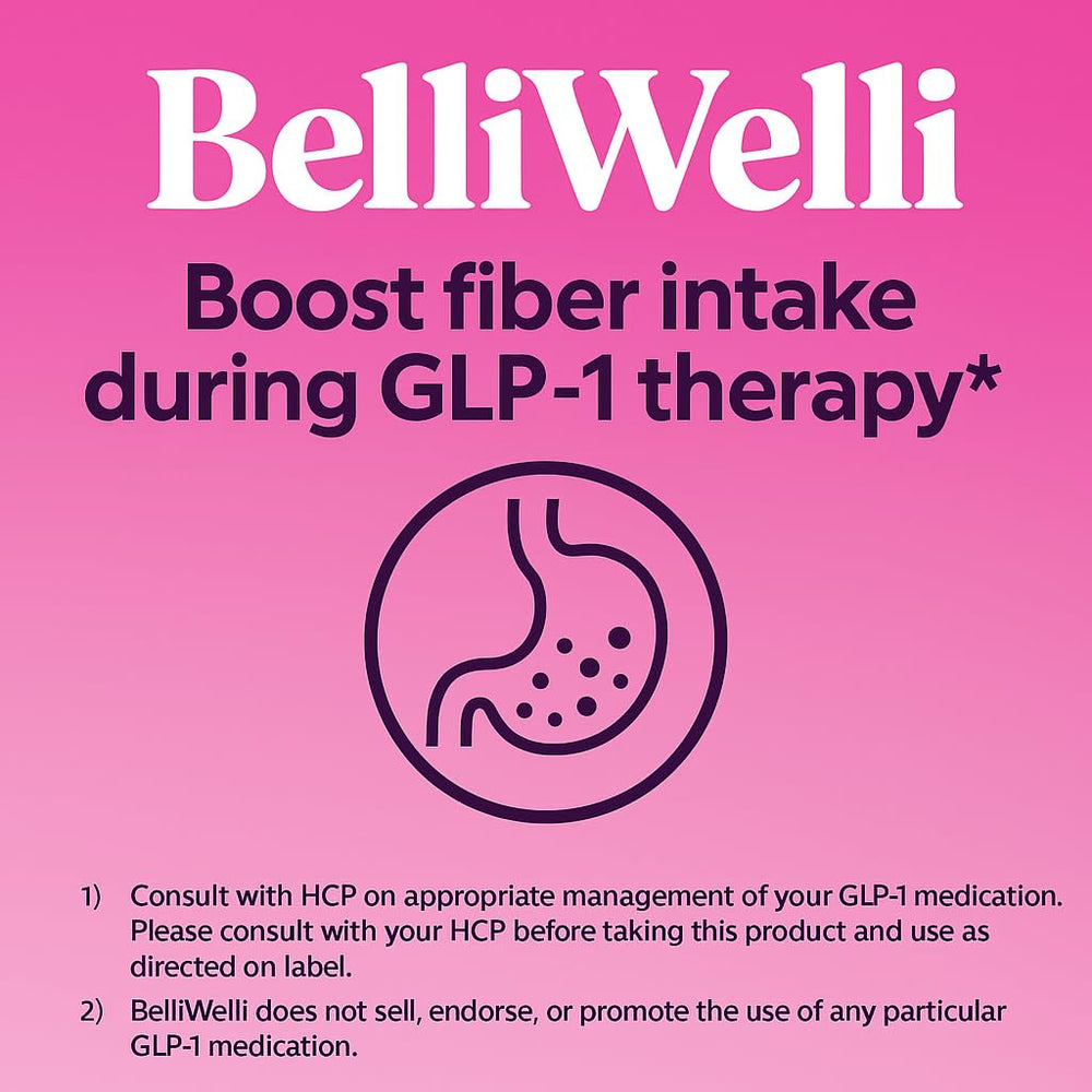 Belli Welli fiber powder dissolves quickly in water for a smooth, easy drink.