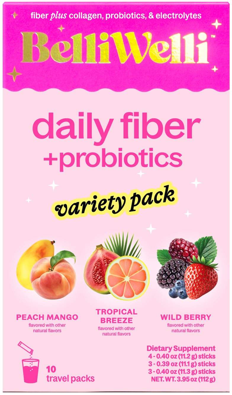 Belli Welli fiber travel pack box for on the go gut health support