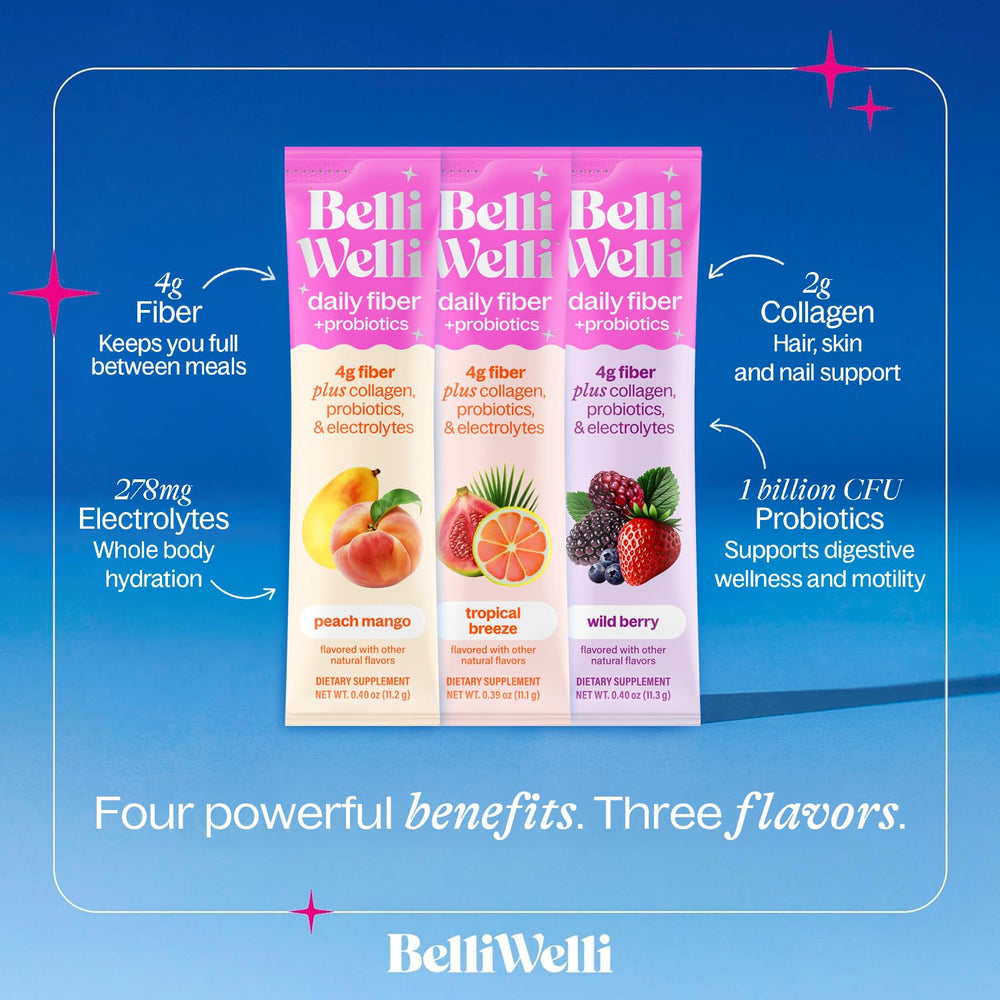 Belli Welli stick pack individual serving for quick daily fiber intake