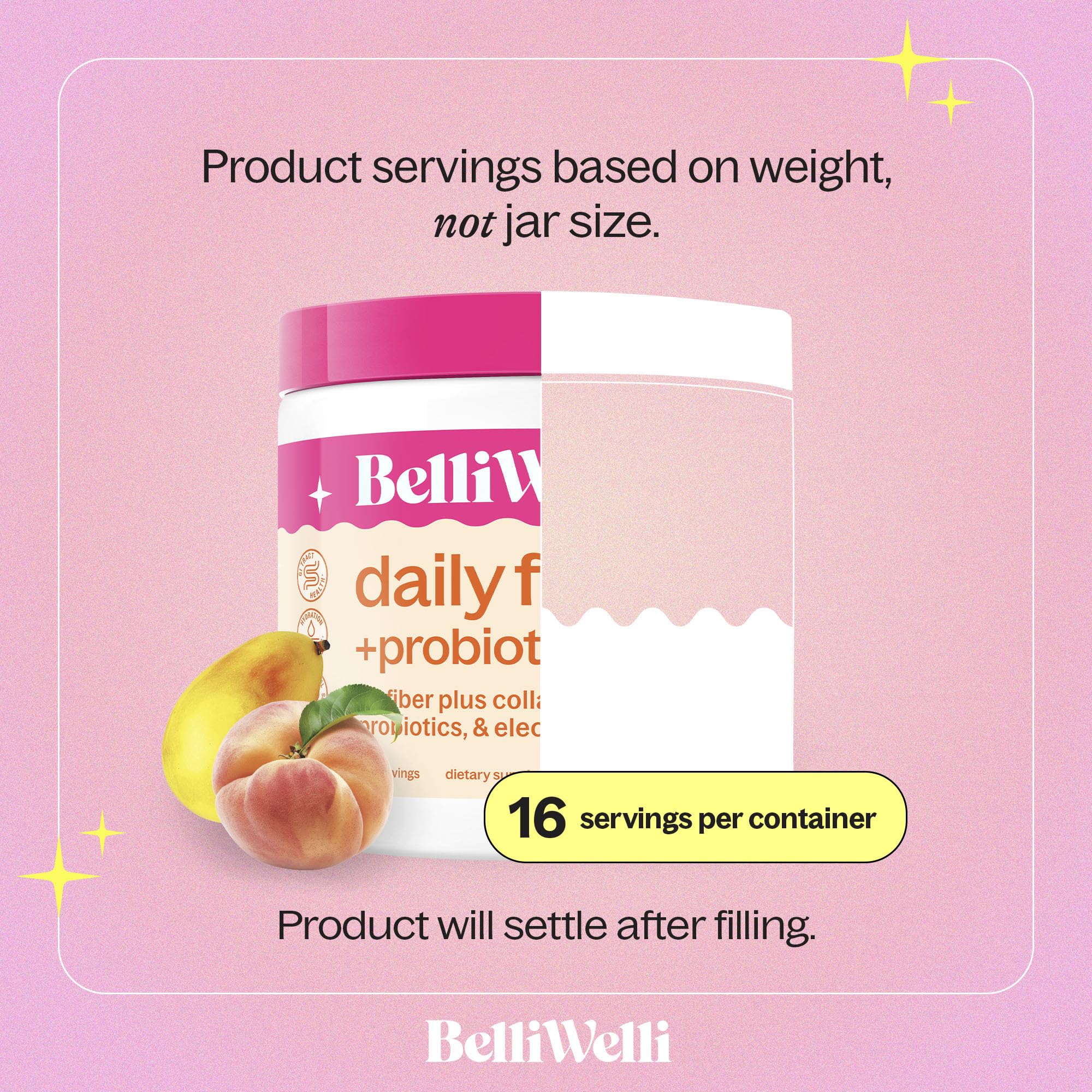 BelliWelli fiber powder supports regularity and gut balance without bloating