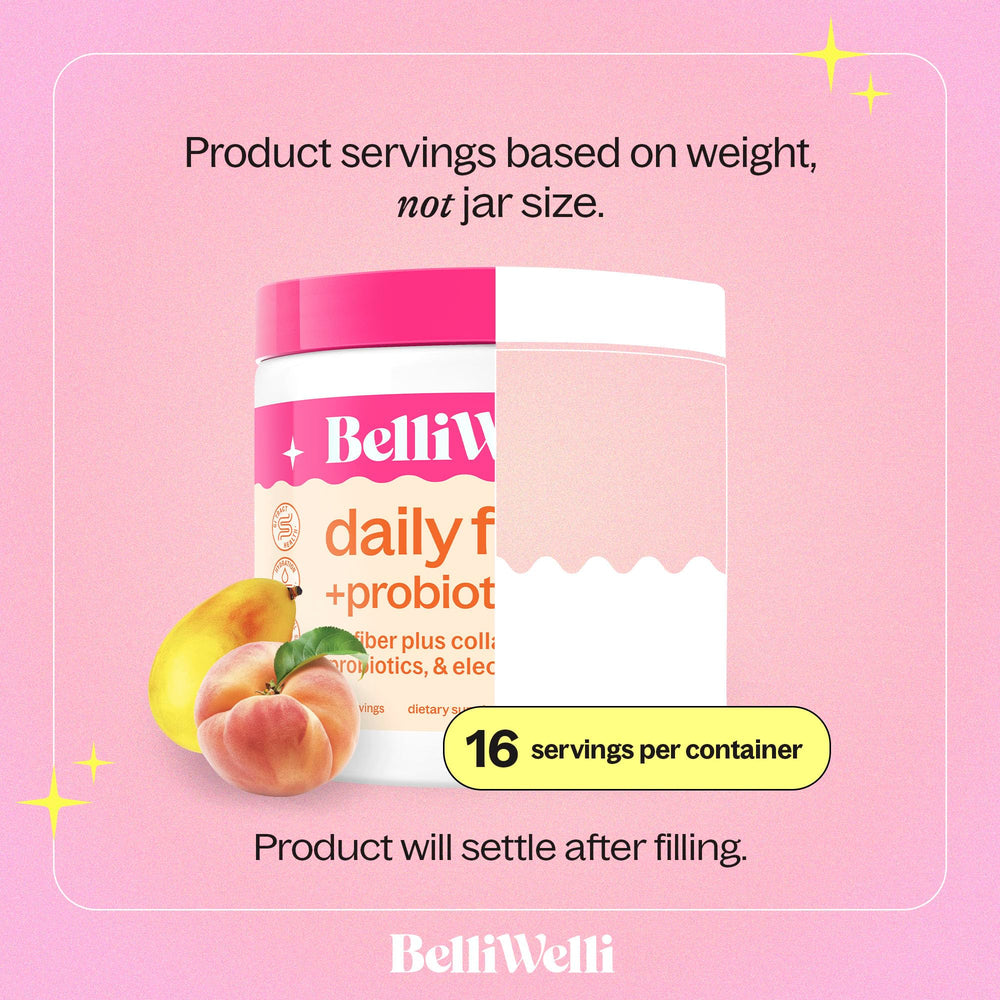 BelliWelli fiber powder supports regularity and gut balance without bloating