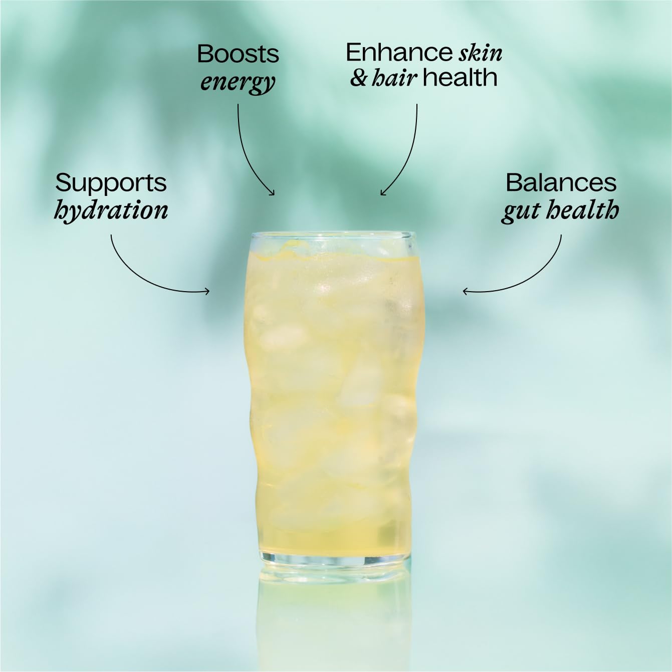 BelliWelli morning routine with fiber in a glass supports hydration.