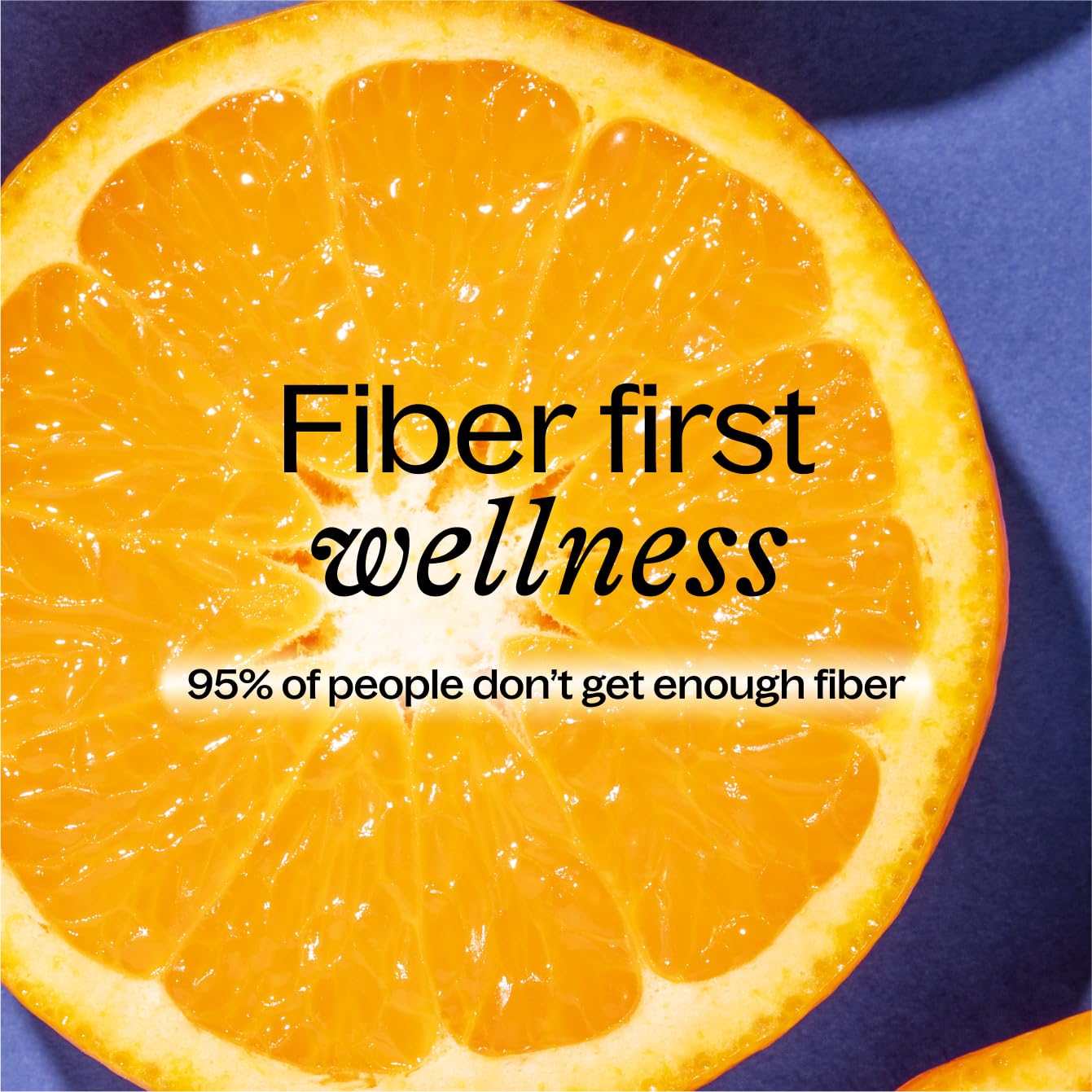 BelliWelli orange yuzu fiber scoop emphasizes precise daily dosing.