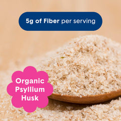 Bellway Super Fiber Powder label closeup highlighting organic ingredients and tests.