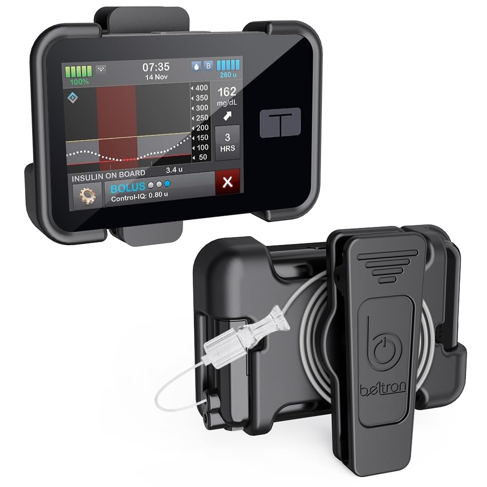 BELTRON belt clip snapping in/out enables quick pump access.