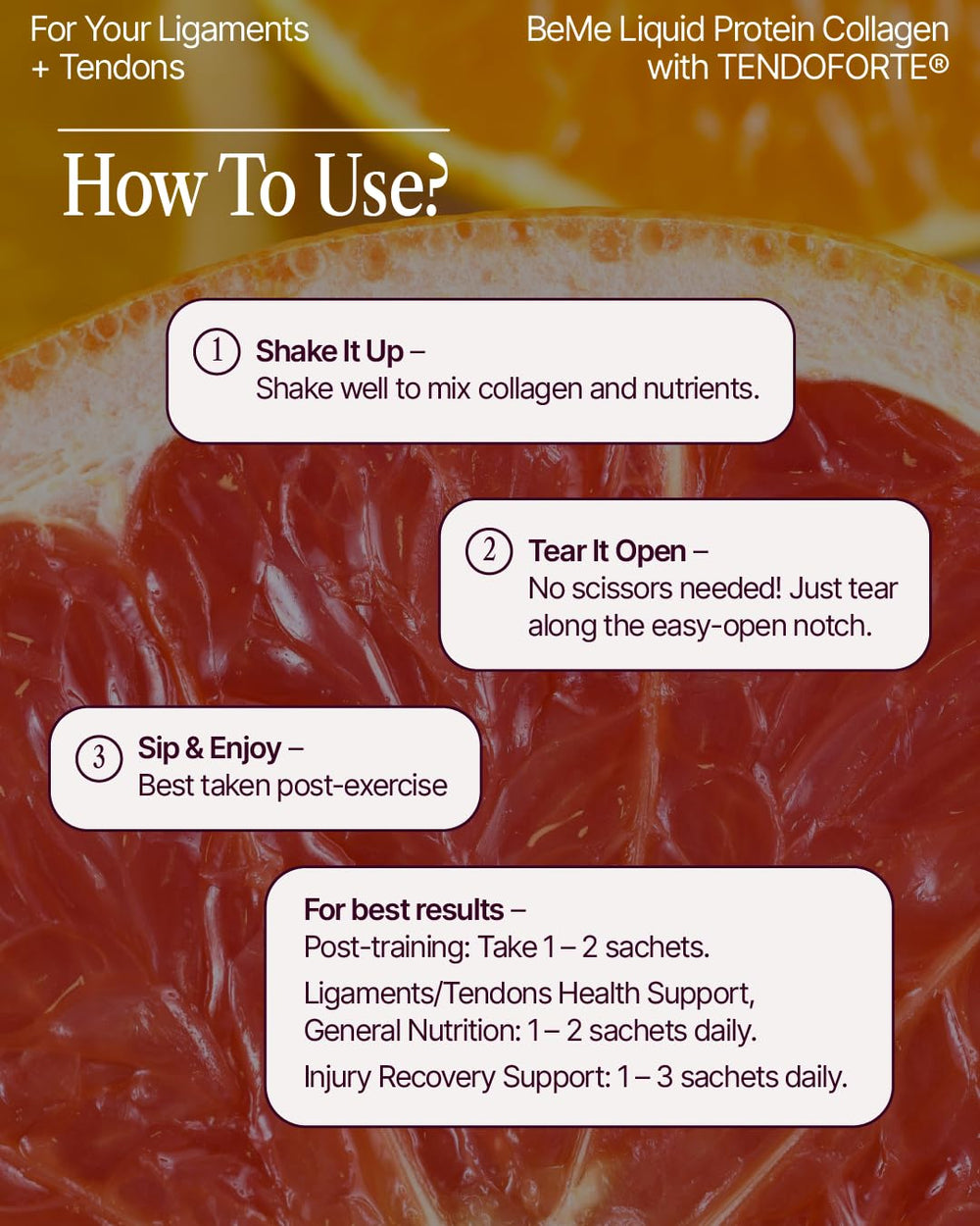 BeMe nutrition facts label focusing on allergen-free formula.