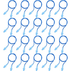 Bememo corded ear plugs in blue with Christmas tree shape for comfortable sleep.