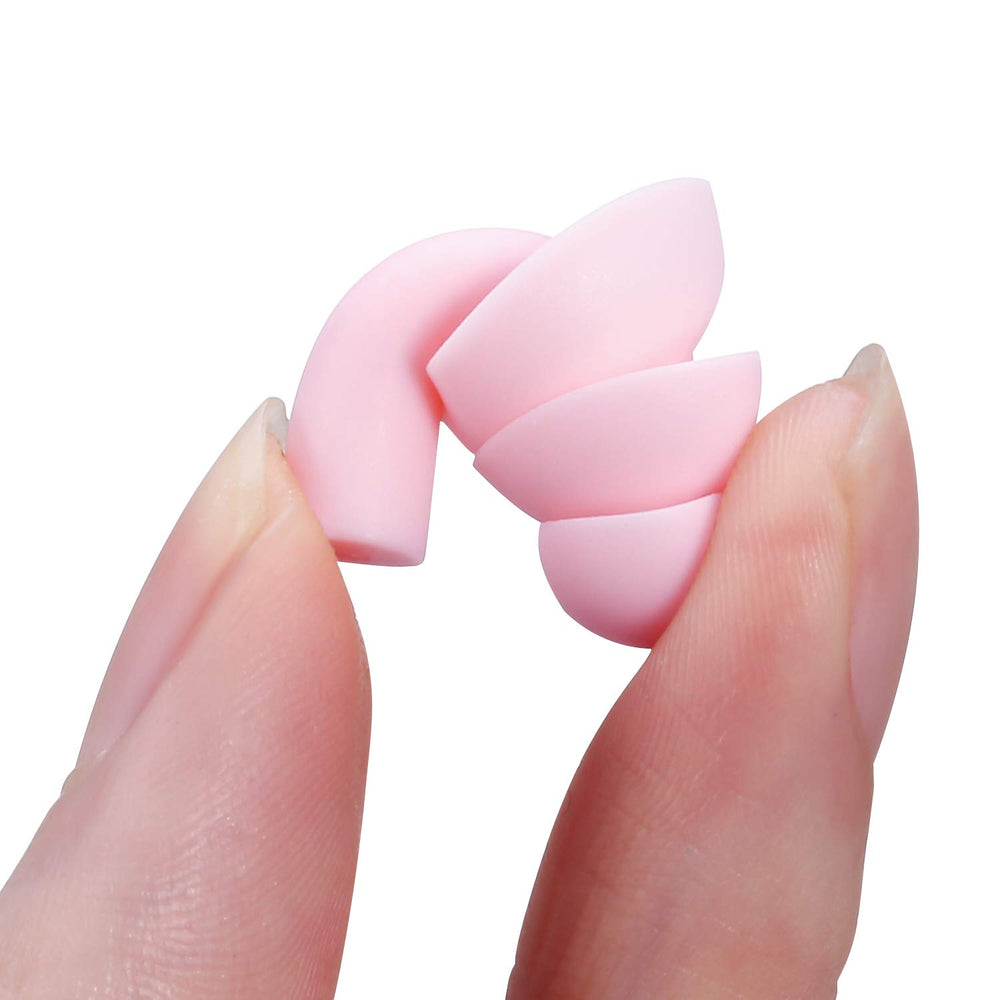 Soft silicone Bememo earplugs gently conform to ears for long-wear comfort.