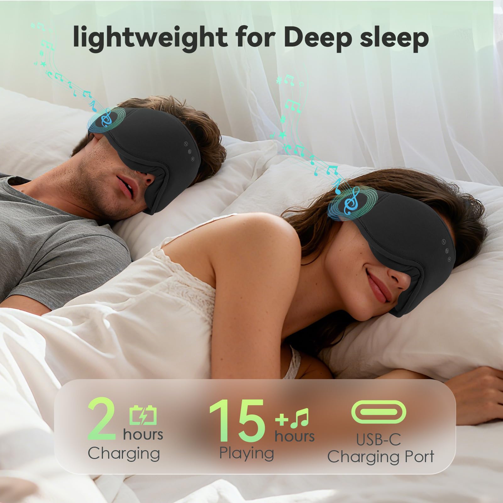 BeMyLady travel use scene shows compact wireless sleep solution on the go