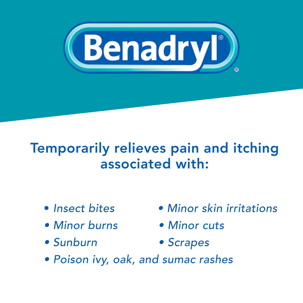 Benadryl packaging showing diphenhydramine ingredient information.