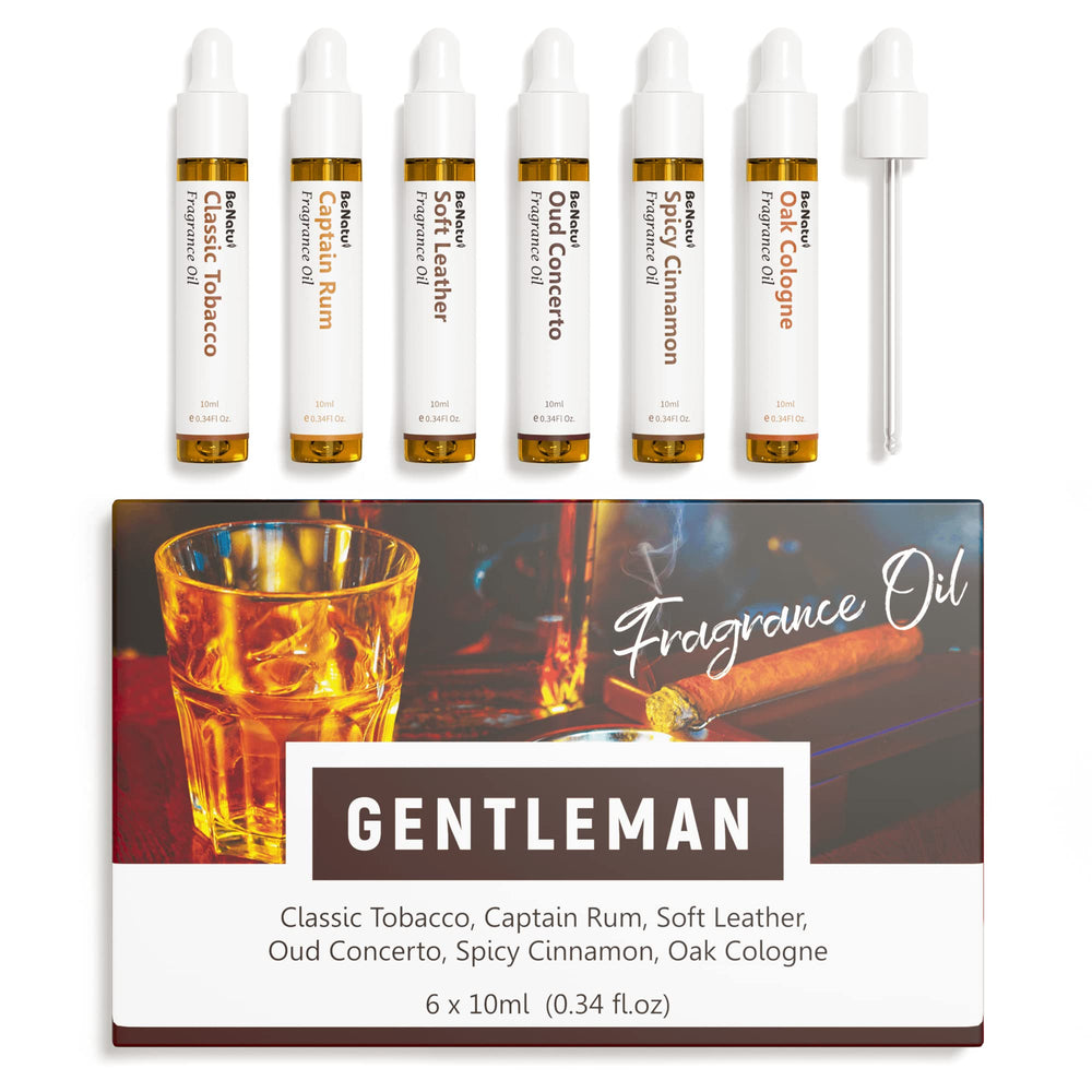 Benatu Gentleman Tobacco fragrance oil for diffusers and candles, adds warm, inviting ambiance.