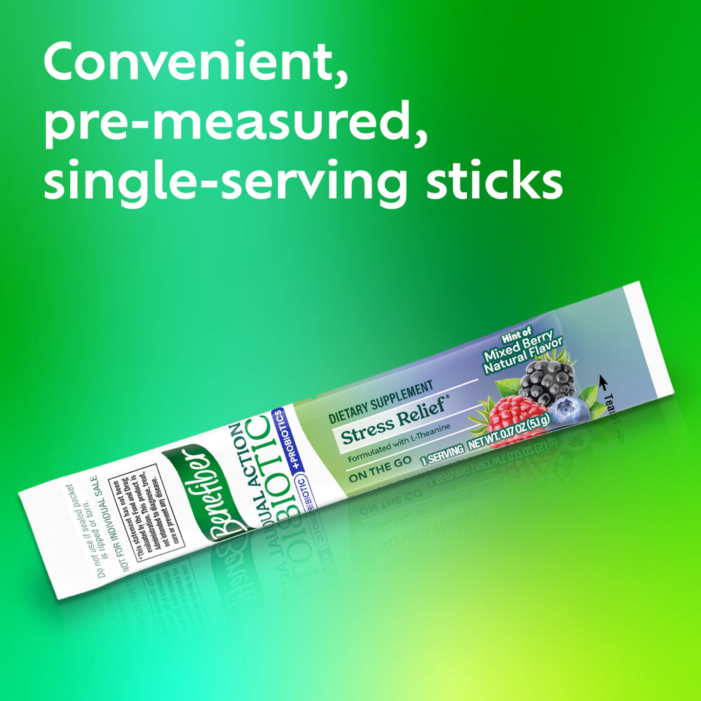 On-the-go Benefiber probiotic stick designed for easy mixing